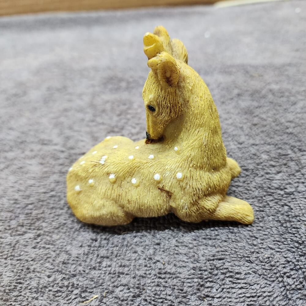 Small deer resin or stone? figurine woodland creatures made in Taiwan J